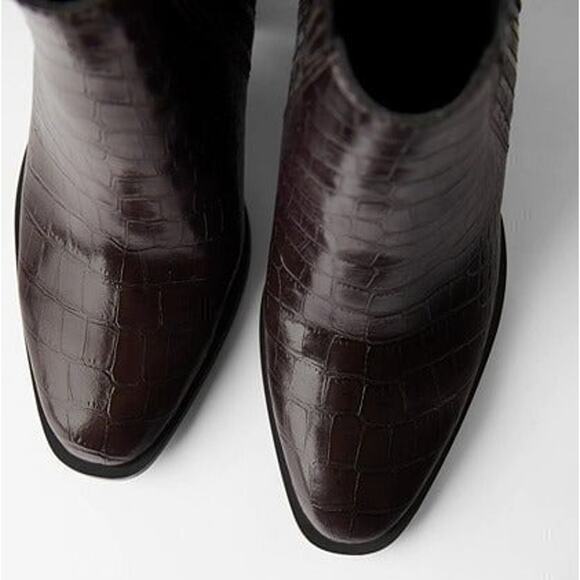 ZARA Heeled Ankle Boots NWT - Picture 7 of 14